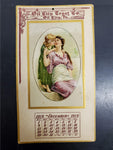 Antique 1912 Oil City Trust Bank PA December Calendar W/Gorgeous Artwork Collect