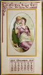 Antique 1912 Oil City Trust Bank PA December Calendar W/Gorgeous Artwork Collect