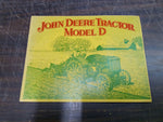 VTG John Deere Tractor Model D Book Brochure Advertising History Pamphlet Info