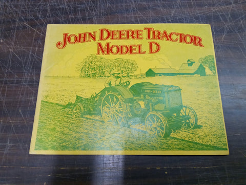 VTG John Deere Tractor Model D Book Brochure Advertising History Pamphlet Info