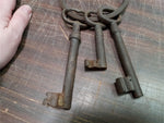 Vtg Cast Iron Keys & Ring Skeleton Jail-Prison Antique Unique Decorative Rustic