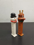Rudolph The Red Nosed Reindeer & Snowman Christmas Pez Dispensers Collectibles