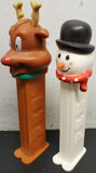 Rudolph The Red Nosed Reindeer & Snowman Christmas Pez Dispensers Collectibles