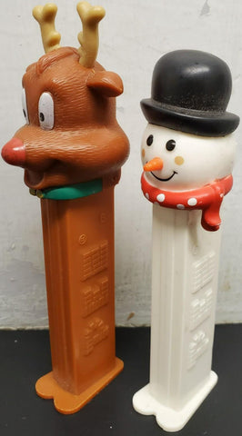 Rudolph The Red Nosed Reindeer & Snowman Christmas Pez Dispensers Collectibles