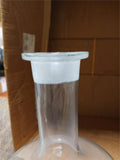 Modern Etched Frosted Grass Branch Flower Glass Carafe  Stopper & Lid