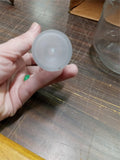 Modern Etched Frosted Grass Branch Flower Glass Carafe  Stopper & Lid