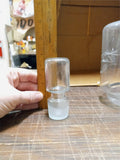 Modern Etched Frosted Grass Branch Flower Glass Carafe  Stopper & Lid