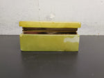 Vtg Flori Light Green Ornate Flower Decorated Heavy Jewelry Box Collectible Nice