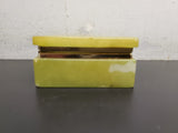 Vtg Flori Light Green Ornate Flower Decorated Heavy Jewelry Box Collectible Nice