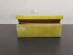 Vtg Flori Light Green Ornate Flower Decorated Heavy Jewelry Box Collectible Nice