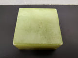 Vtg Flori Light Green Ornate Flower Decorated Heavy Jewelry Box Collectible Nice