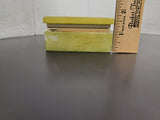 Vtg Flori Light Green Ornate Flower Decorated Heavy Jewelry Box Collectible Nice