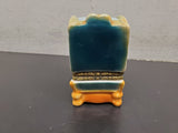 Vtg Colorful Decorative Arm Chair Jewelry/Trinket Collectible Keepsake Box Nice