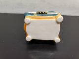 Vtg Colorful Decorative Arm Chair Jewelry/Trinket Collectible Keepsake Box Nice
