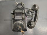Vtg Circa 1930's Black Leich Bakelite Crank Telephone Desktop Office Collectible