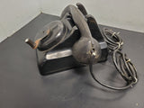 Vtg Circa 1930's Black Leich Bakelite Crank Telephone Desktop Office Collectible