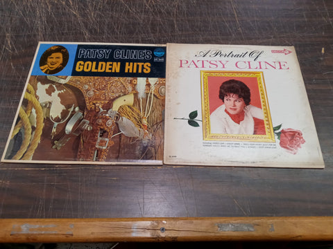 Vtg A Portrait Of Patsy Cline & Golden Hits Vinyl Decca & Everest Records Albums