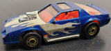 Vtg 1983 Hot Wheels Blue Car White Flames Red Interior Hood Scoop Diecast Car