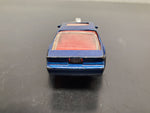Vtg 1983 Hot Wheels Blue Car White Flames Red Interior Hood Scoop Diecast Car