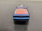 Vtg 1983 Hot Wheels Blue Car White Flames Red Interior Hood Scoop Diecast Car