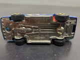 Vtg 1983 Hot Wheels Blue Car White Flames Red Interior Hood Scoop Diecast Car