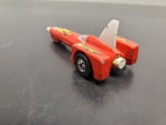 Vtg 1979 Hot Wheels Mattel 3 Wheel Red Racer W/Yellow Flames Diecast Collectible