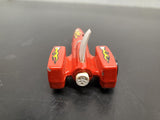 Vtg 1979 Hot Wheels Mattel 3 Wheel Red Racer W/Yellow Flames Diecast Collectible
