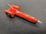 Vtg 1979 Hot Wheels Mattel 3 Wheel Red Racer W/Yellow Flames Diecast Collectible