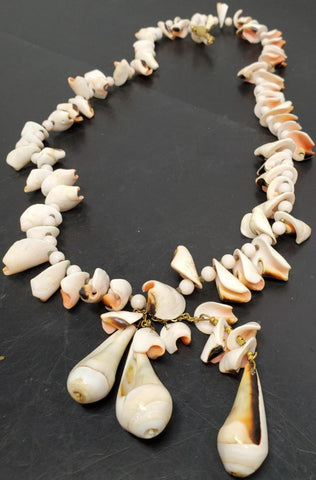 Vtg Miriam Haskell Seashell & Pearl Ornate Women's Necklace Jewelry Collectible