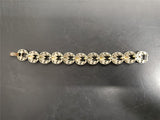 Women's Bracelet Yellow Jade Amber Opal Ornate Gorgeous Pattern Jewelry Present