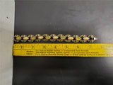 Women's Bracelet Yellow Jade Amber Opal Ornate Gorgeous Pattern Jewelry Present