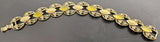 Women's Bracelet Yellow Jade Amber Opal Ornate Gorgeous Pattern Jewelry Present