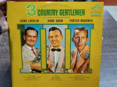 3 Country Gentleman Locklin Snow & Wagoner Record Vinyl Album Victor Dynagroove
