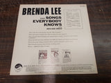 Brenda Lee Songs Everybody Knows 1961 Decca Records Vinyl Album DL-78873 Stereo