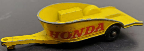 Vtg Matchbox No. 38 Honda Trailer Only Made In England By Lesney Diecast Models