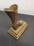Antique Cast Iron Victorian Ladies Shoe Boot Paperweight Door Stop Collectible