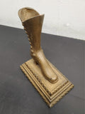 Antique Cast Iron Victorian Ladies Shoe Boot Paperweight Door Stop Collectible