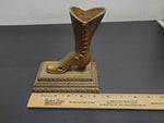 Antique Cast Iron Victorian Ladies Shoe Boot Paperweight Door Stop Collectible