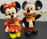 Vtg Walt Disney Mickey & Minnie Mouse Coin Banks W/Stoppers Made in Korea Collec