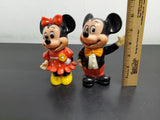 Vtg Walt Disney Mickey & Minnie Mouse Coin Banks W/Stoppers Made in Korea Collec