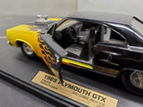 Tootsie Toy Hard Body 1969 Plymouth GTX Black W/Flames Diecast Model Collectible