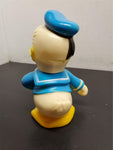 Vtg Walt Disney Plastic Donald Duck Piggy Bank W/Stopper Made Korea Collectible