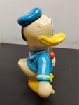 Vtg Walt Disney Plastic Donald Duck Piggy Bank W/Stopper Made Korea Collectible