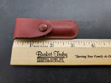 Vtg Mini Gold Golf Pencils Emerald & Faux Diamond Gem Stone In Red Leather Case