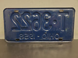 Vtg 1958 Ohio License Plate T-3622 Automobile Collectibles Mancave Garage Orig.