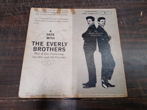 A Date With The Everly Brothers Vinyl Album Warner Bros Record 1960 Vitaphonic