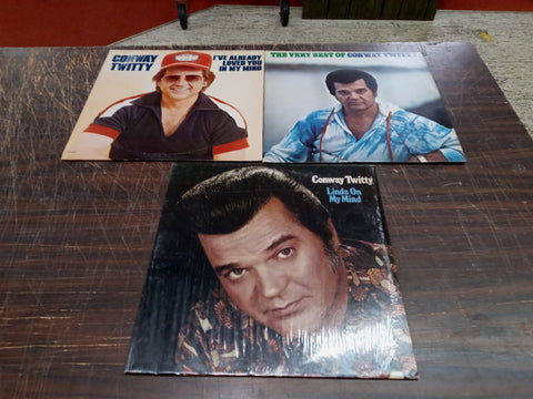 Conway Twitty Vinyl Albums Already Loved You Linda & Very Best MCA Records 1977