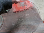 Holiday 13IN Santa & 12IN Christmas Tree Serving Glass Platters/Trays Decorative