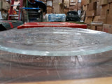 Holiday 13IN Santa & 12IN Christmas Tree Serving Glass Platters/Trays Decorative