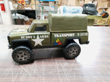 Vintage Buddy L 1970 Army Transport Truck T-5278 Hong Kong 1980s Pressed Metal